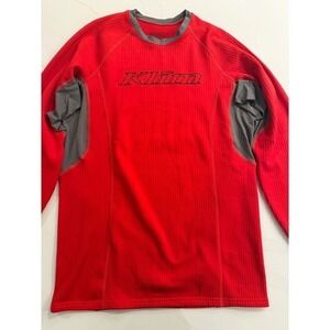 Klim Aggressor 3.0 Long Sleeve Base Layer Red Gray Medium‎ Motorcycle Motocross